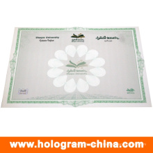 Custom Anti-Fake Hot Stamping Foil Watermark Certificate